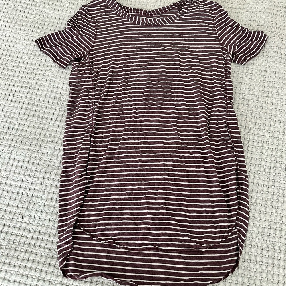 Striped Short Sleeve Dress